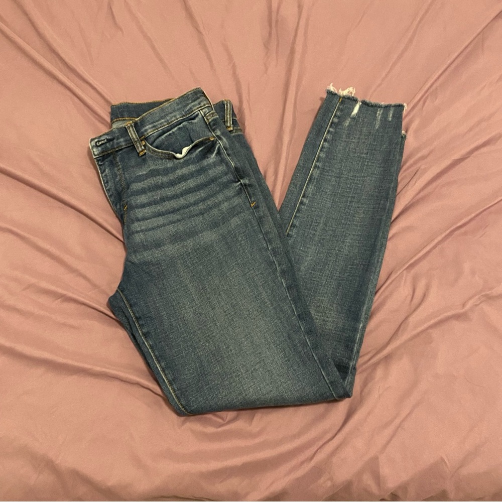 a.n.a high-Rise Skinny Jeans in Blue Wash